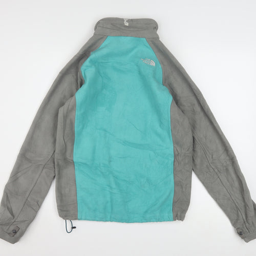 The North Face Womens Blue Grey Fleece Full Zip Jacket Size S