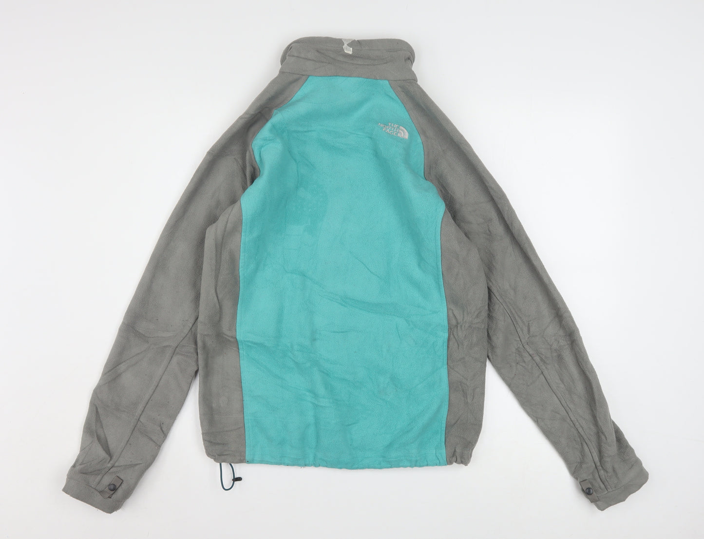 The North Face Womens Blue Grey Fleece Full Zip Jacket Size S