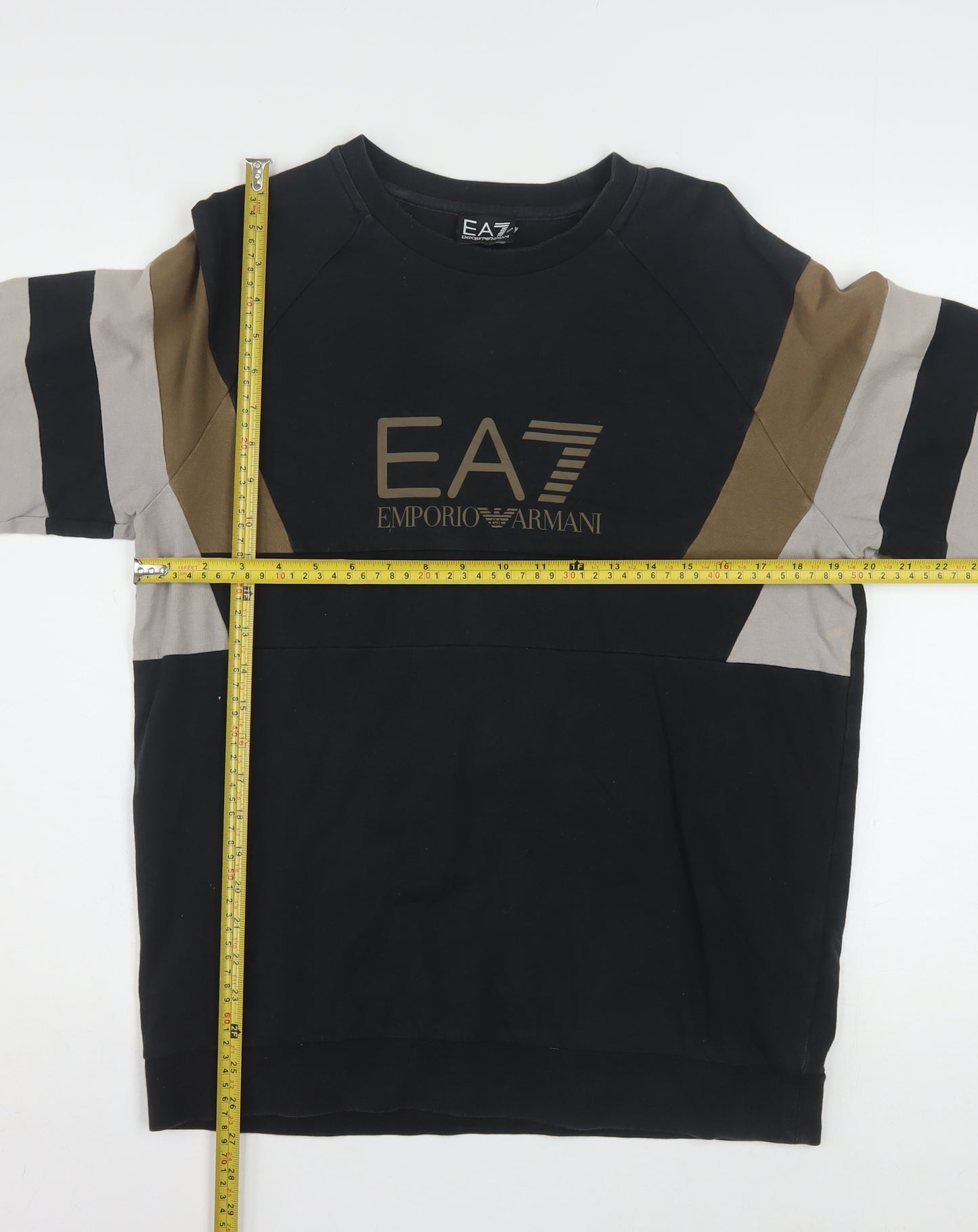 Emporio Armani EA7 Men's Black Logo Pullover Sweatshirt Size L