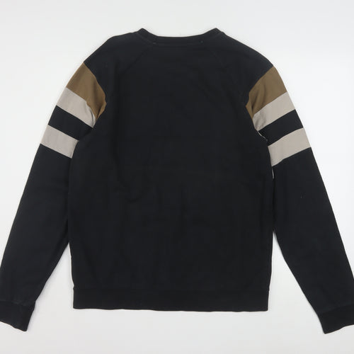Emporio Armani EA7 Men's Black Logo Pullover Sweatshirt Size L