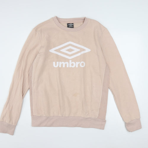 Umbro Mens Beige Logo Pullover Sweatshirt Size M