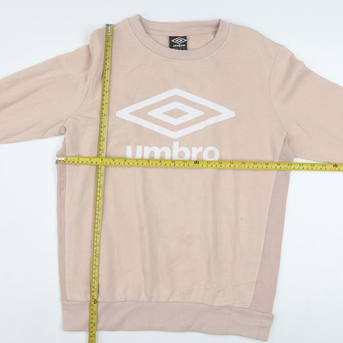 Umbro Mens Beige Logo Pullover Sweatshirt Size M