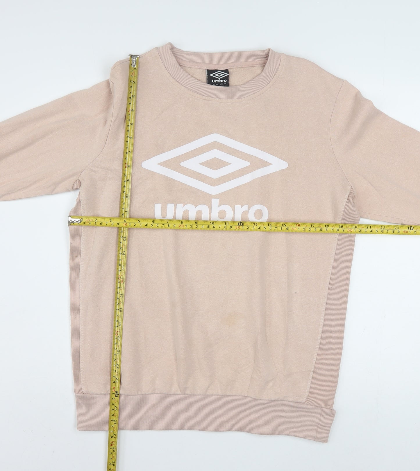 Umbro Mens Beige Logo Pullover Sweatshirt Size M