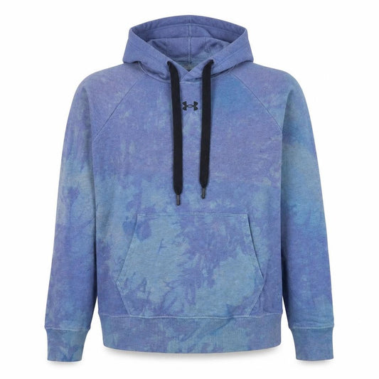 Front view of Under Armour Men's Blue XS Pullover Hoodie Relaxed Fit