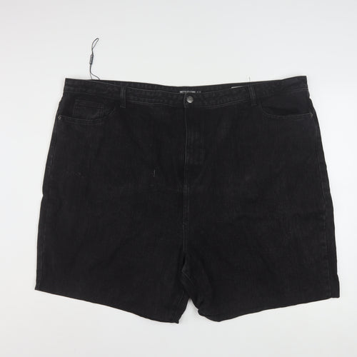 PrettyLittleThing Women’s Black Denim Shorts Size 28 Plus High Rise