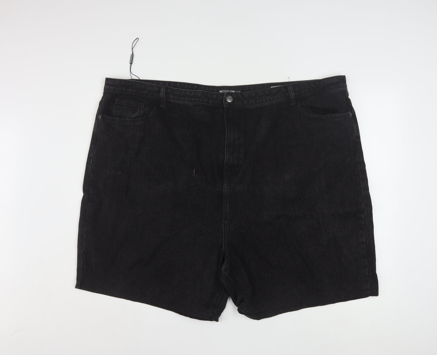 PrettyLittleThing Women’s Black Denim Shorts Size 28 Plus High Rise