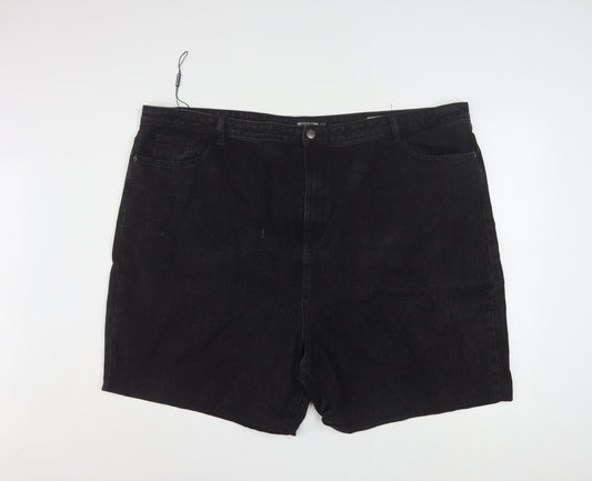 PrettyLittleThing Women’s Black Denim Shorts Size 28 Plus High Rise