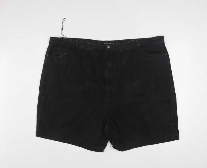 PrettyLittleThing Women’s Black Denim Shorts Size 28 Plus High Rise