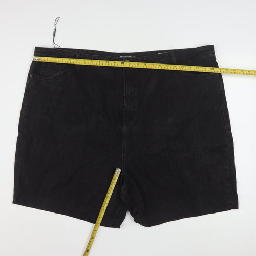 PrettyLittleThing Women’s Black Denim Shorts Size 28 Plus High Rise