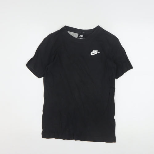 Nike Boys Black Basic Sports T-Shirt Size 10-11 Years Short Sleeve
