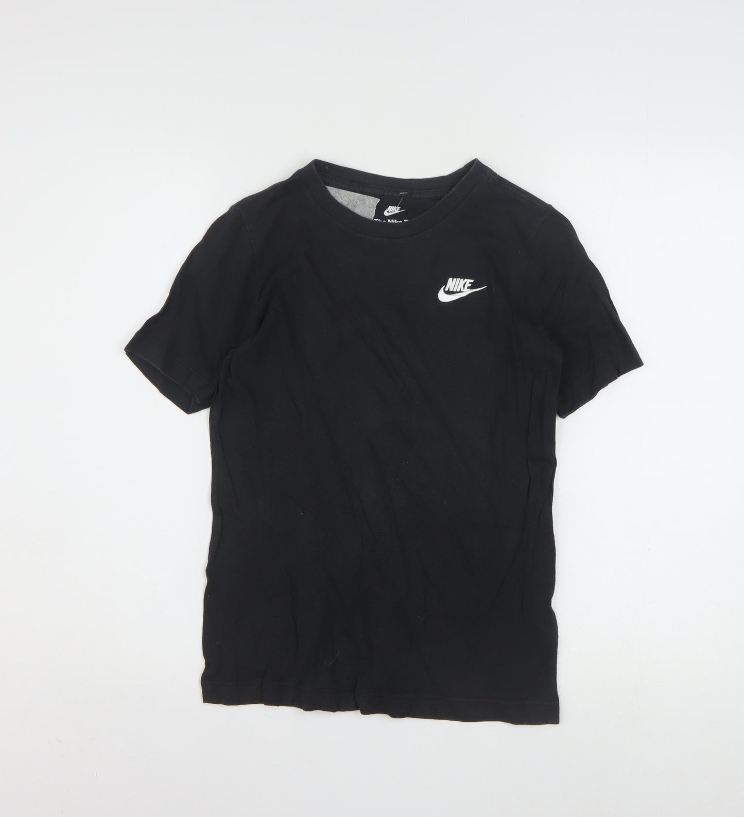 Nike Boys Black Basic Sports T-Shirt Size 10-11 Years Short Sleeve