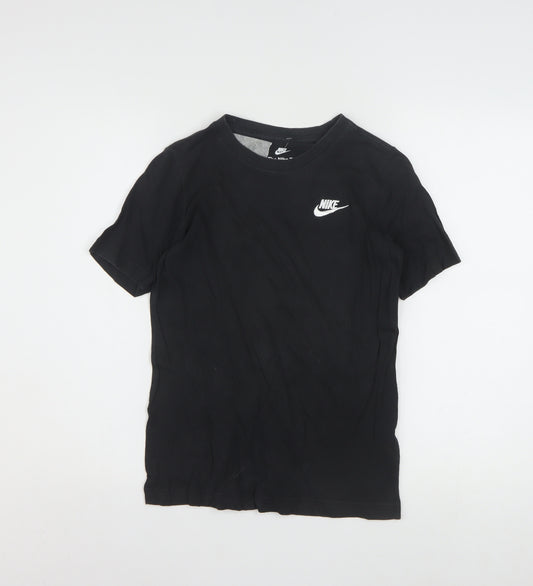 Nike Boys Black Basic Sports T-Shirt Size 10-11 Years Short Sleeve