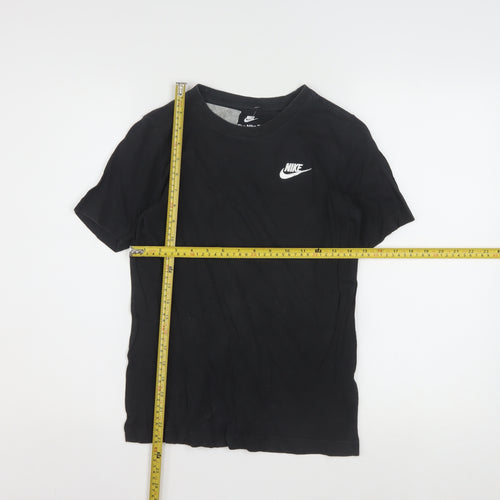 Nike Boys Black Basic Sports T-Shirt Size 10-11 Years Short Sleeve