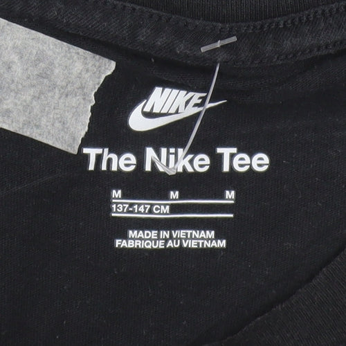 Nike Boys Black Basic Sports T-Shirt Size 10-11 Years Short Sleeve