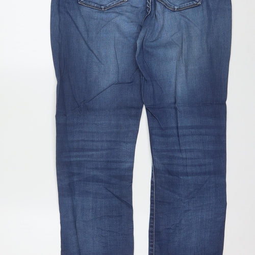 Levi's Women's Blue Straight Leg Stretch Denim Jeans Size 14