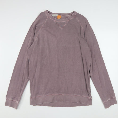 Hugo Boss Men's Purple 2XL Pullover Crew Neck Sweatshirt