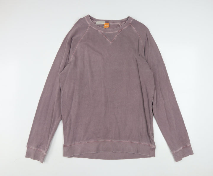 Hugo Boss Men's Purple 2XL Pullover Crew Neck Sweatshirt