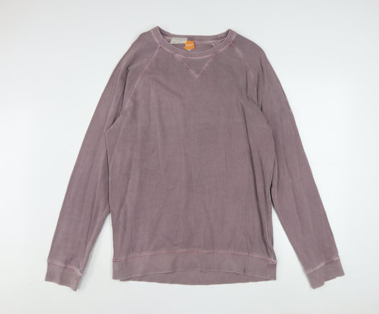 Hugo Boss Men's Purple 2XL Pullover Crew Neck Sweatshirt