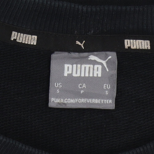 Puma Men's Black Pullover Sweatshirt Small Crew Neck Sportswear