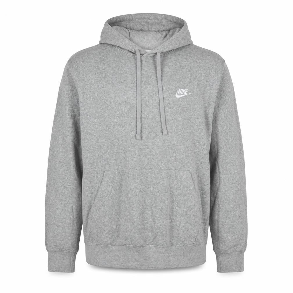 Front view of Nike Men's Grey Pullover Hoodie M Regular Fit Sportswear
