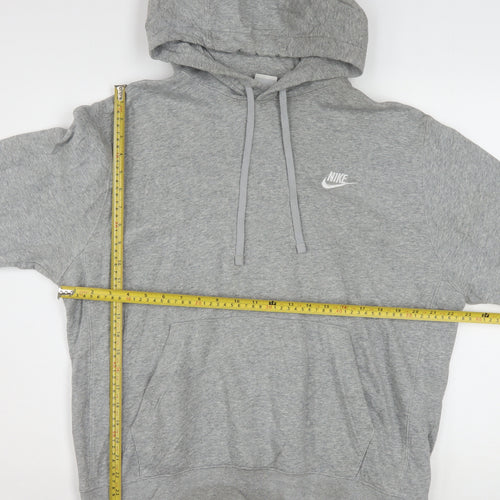 Nike Men's Grey Pullover Hoodie M Regular Fit Sportswear