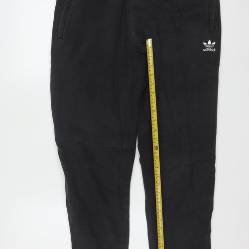Adidas Mens Black L Jogger Trousers Cotton Blend Activewear