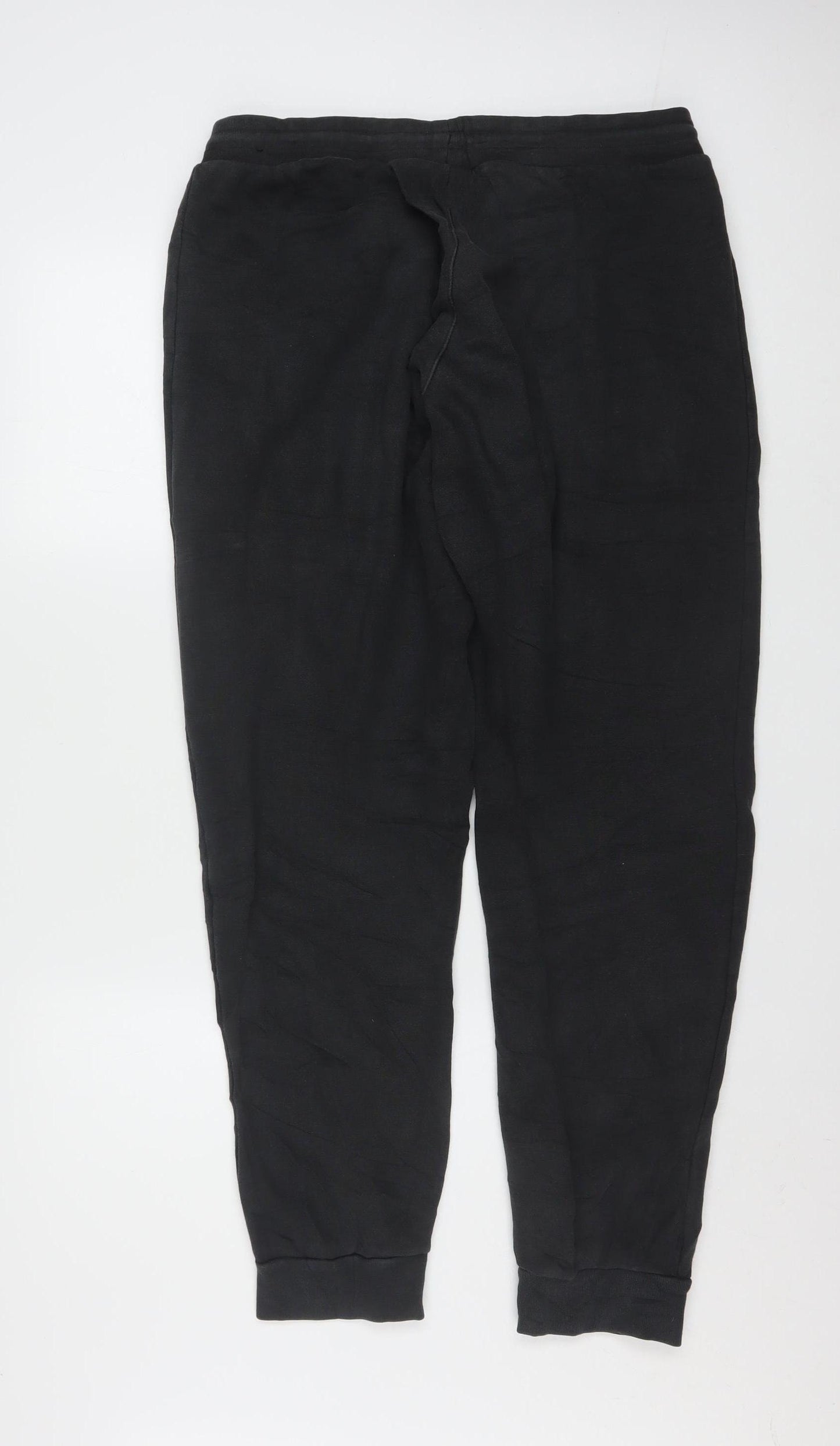 Adidas Mens Black L Jogger Trousers Cotton Blend Activewear