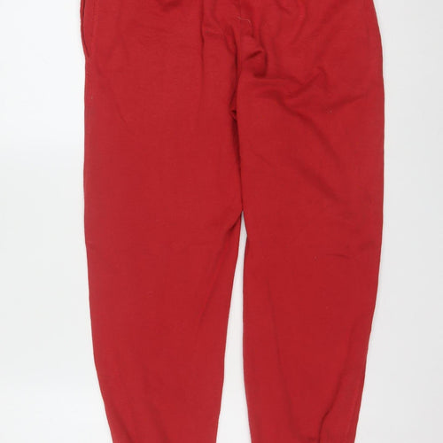 Disney Women Red Jogger Trousers Size 12-14 Mickey & Pluto