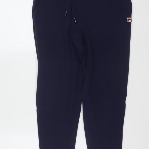 Fila Men's Navy Blue Jogger Sweatpants S Cotton Blend