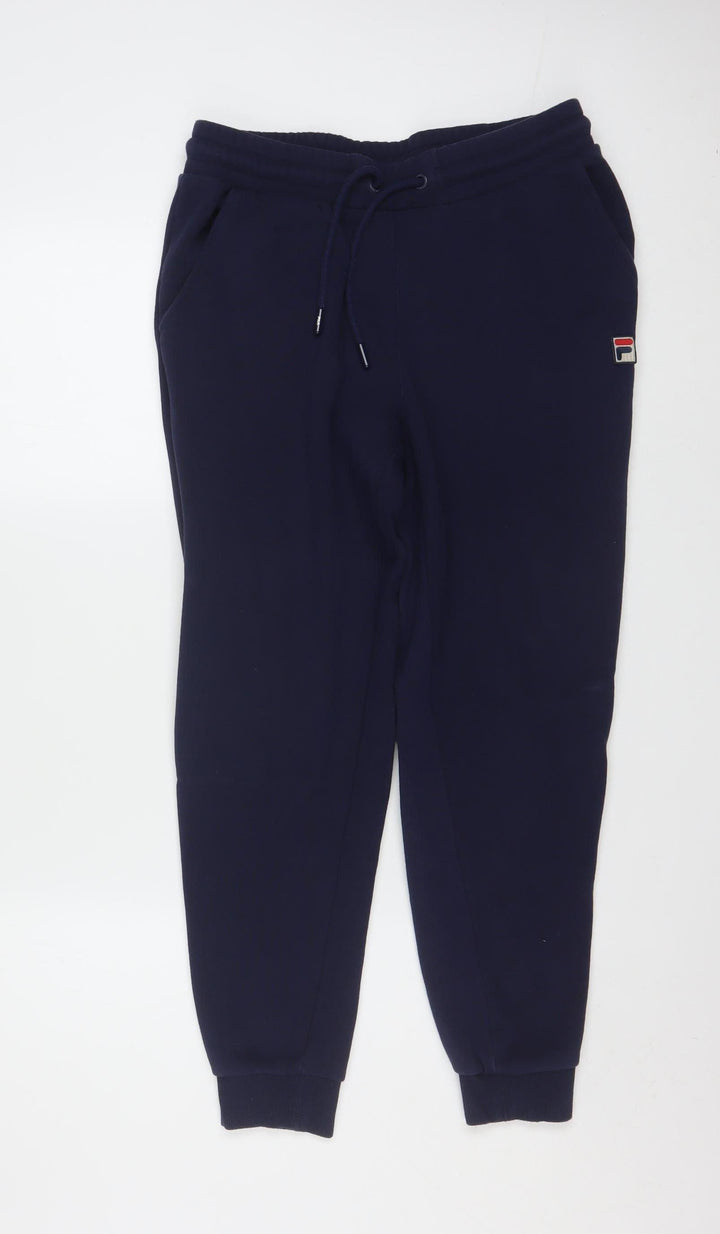 Fila Men's Navy Blue Jogger Sweatpants S Cotton Blend