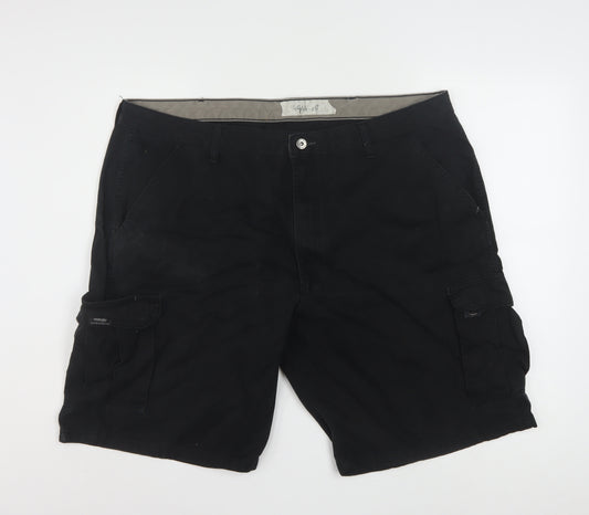 Wrangler Mens Black Cotton Cargo Shorts Size 42 Regular Fit