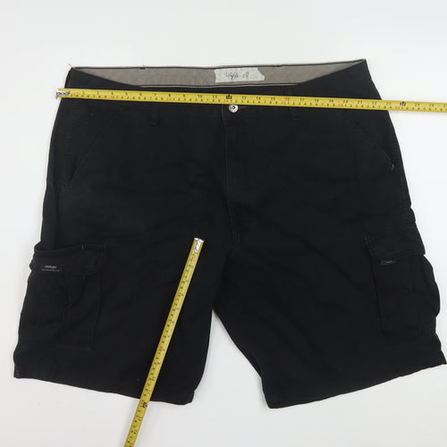 Wrangler Mens Black Cotton Cargo Shorts Size 42 Regular Fit