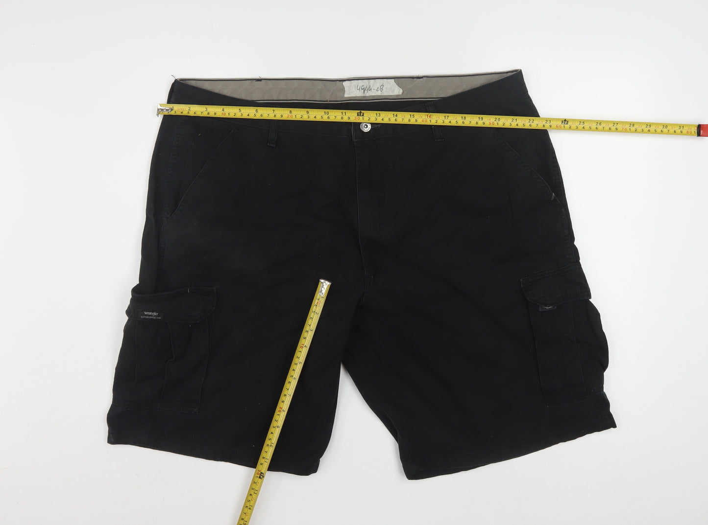 Wrangler Mens Black Cotton Cargo Shorts Size 42 Regular Fit