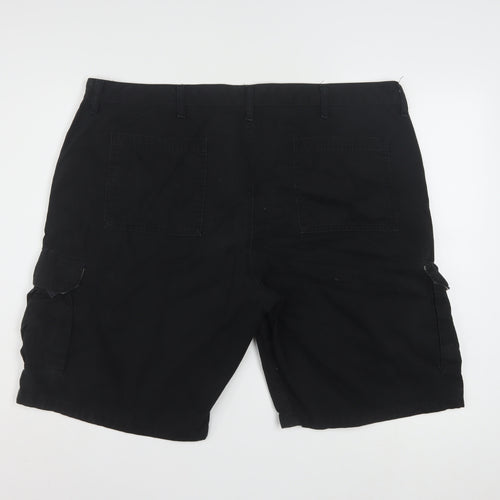 Wrangler Mens Black Cotton Cargo Shorts Size 42 Regular Fit