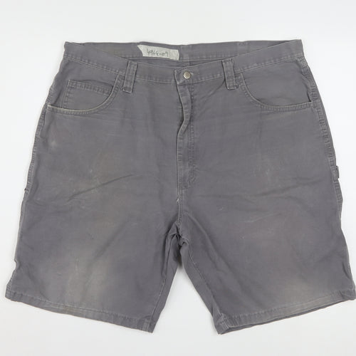 Wrangler Men's Grey Cargo Shorts Size 40 Regular Cotton Workwear