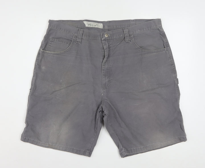 Wrangler Men's Grey Cargo Shorts Size 40 Regular Cotton Workwear