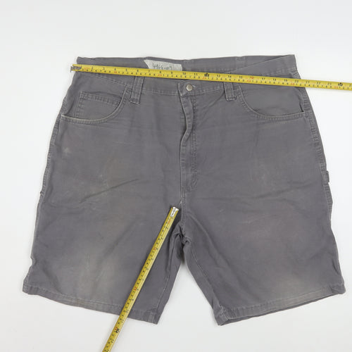 Wrangler Men's Grey Cargo Shorts Size 40 Regular Cotton Workwear