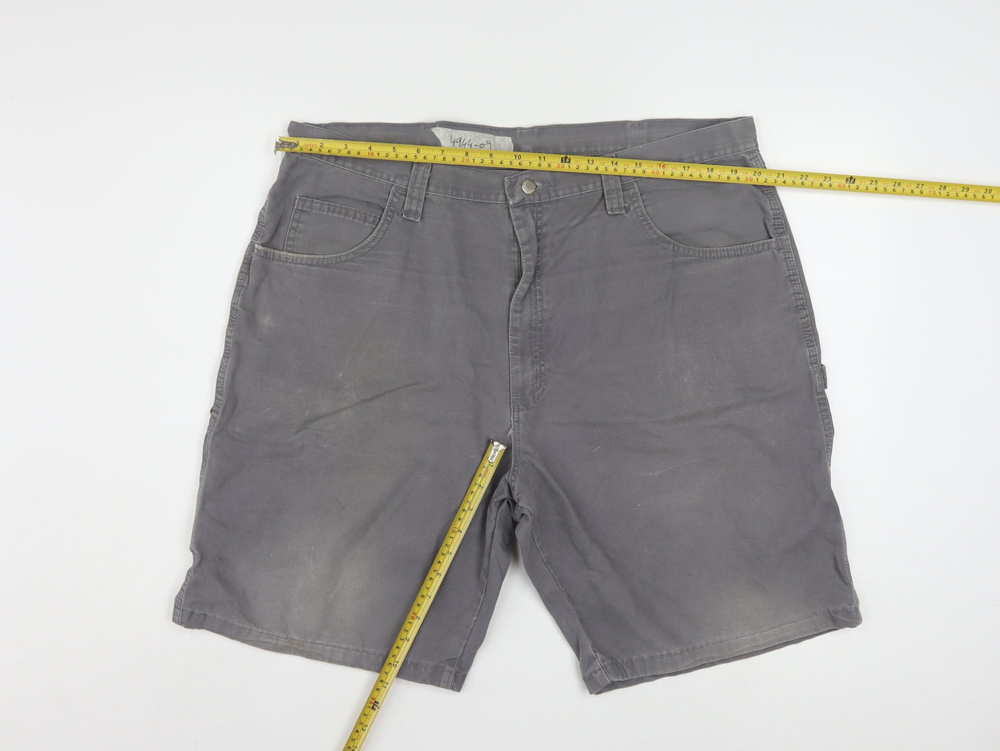Wrangler Men's Grey Cargo Shorts Size 40 Regular Cotton Workwear