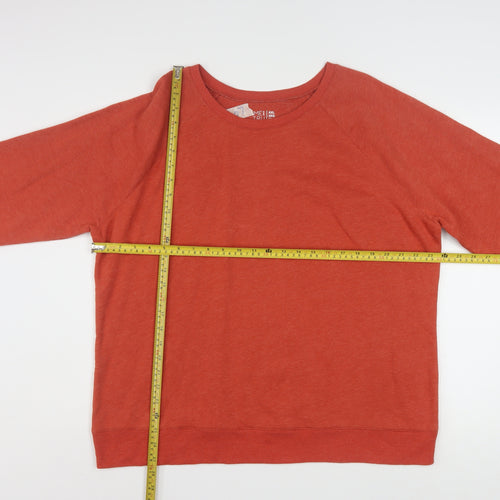 Time and Tru Women's Spiced Cider Orange Pullover Sweatshirt Size 20 XXL Cotton Blend