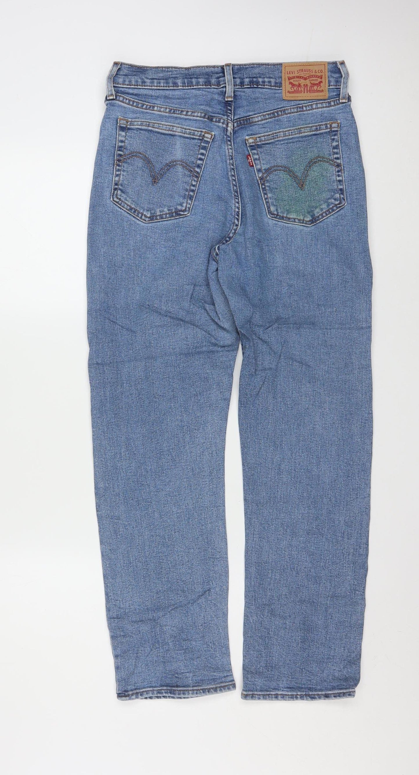 Levi's Women's Blue 28 Wedgie Straight High Rise Denim Jeans