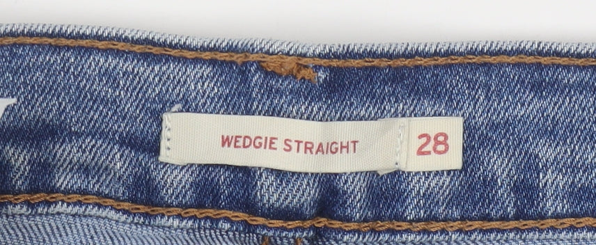 Levi's Women's Blue 28 Wedgie Straight High Rise Denim Jeans