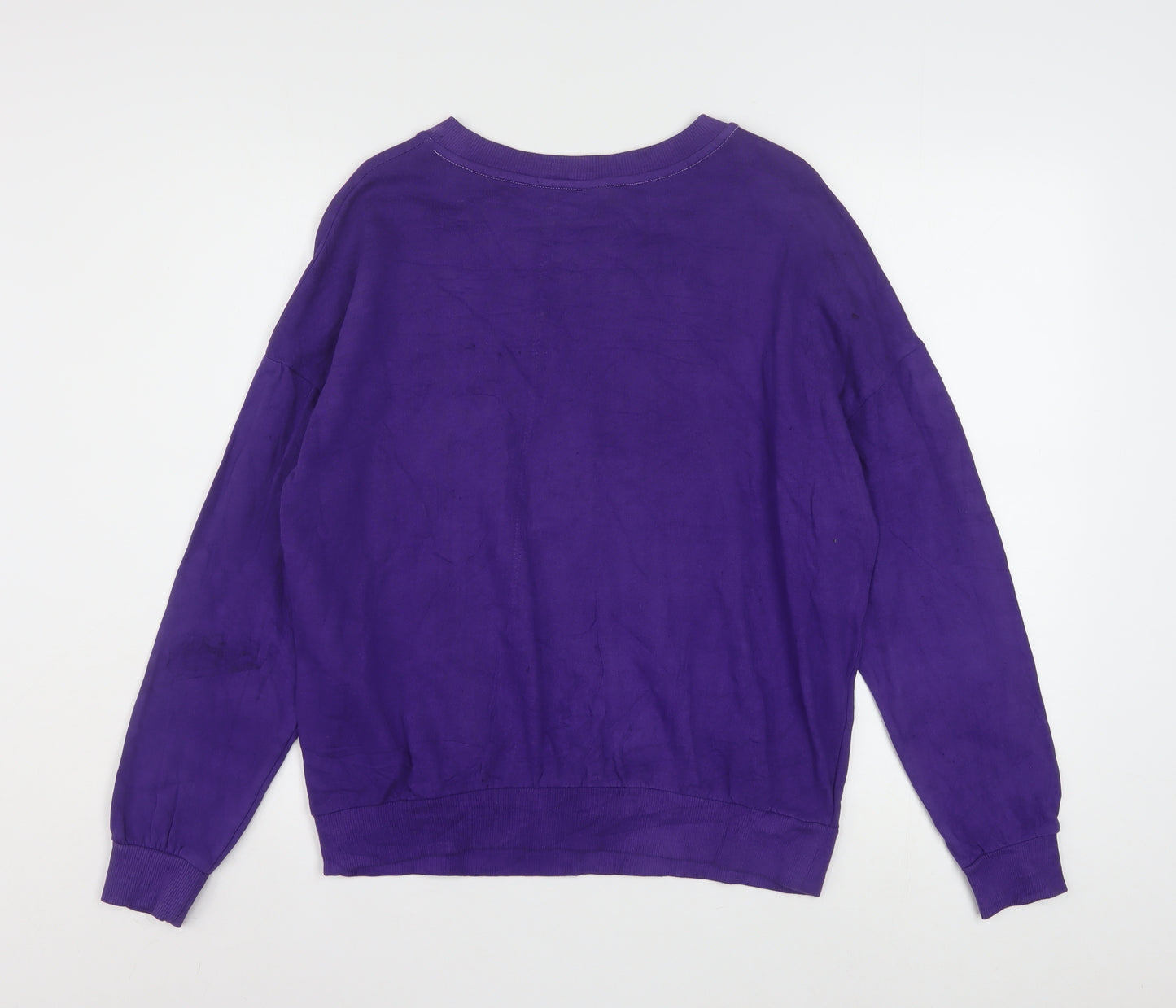 Disney George Women's Purple Mickey Sweatshirt Size 12-14 Cotton