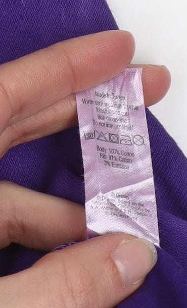 Disney George Women's Purple Mickey Sweatshirt Size 12-14 Cotton
