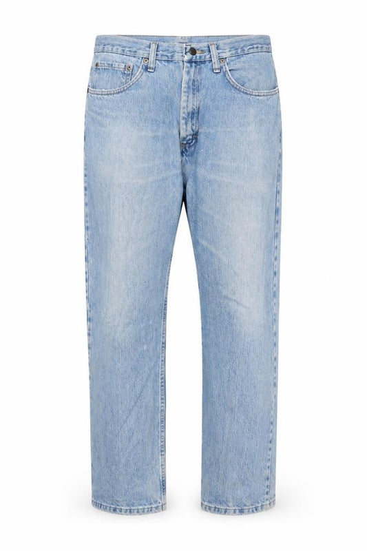 Wrangler Men's Blue Light Wash Straight Leg Denim Jeans 35x32 Regular Fit