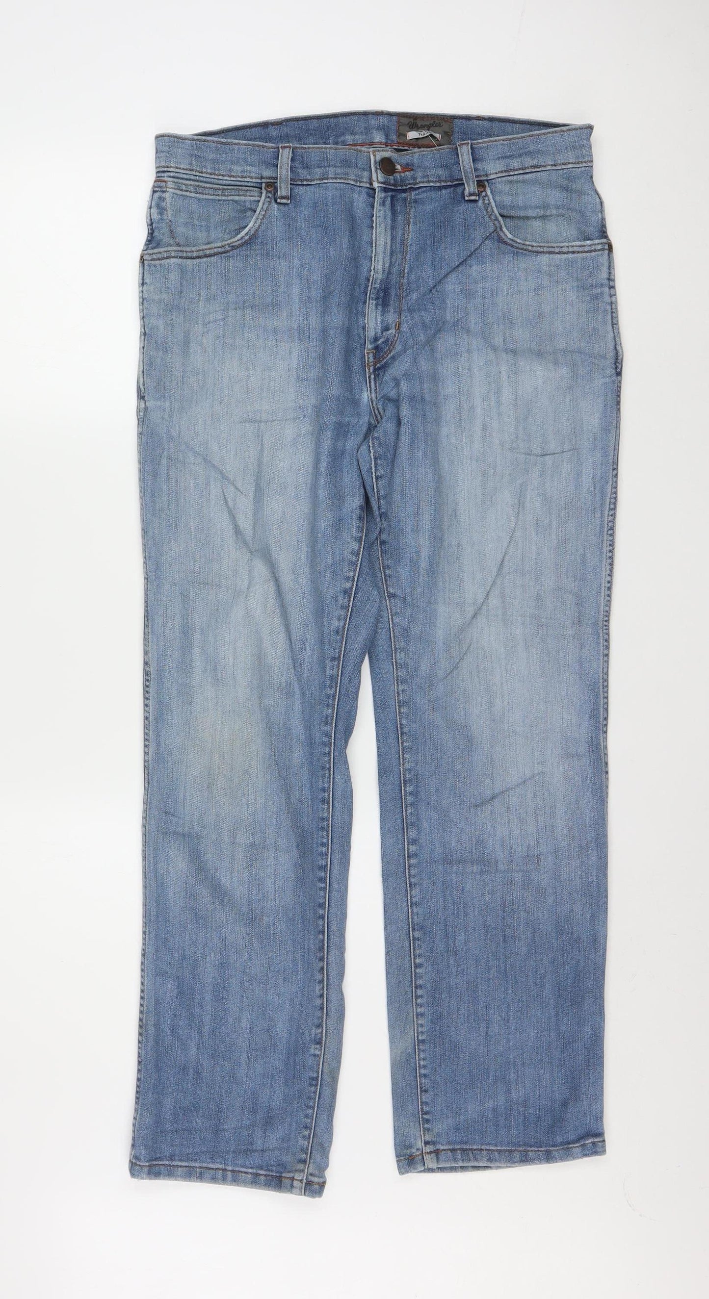 Wrangler Men's Blue Texas Stretch Straight Regular Jeans W34 L30