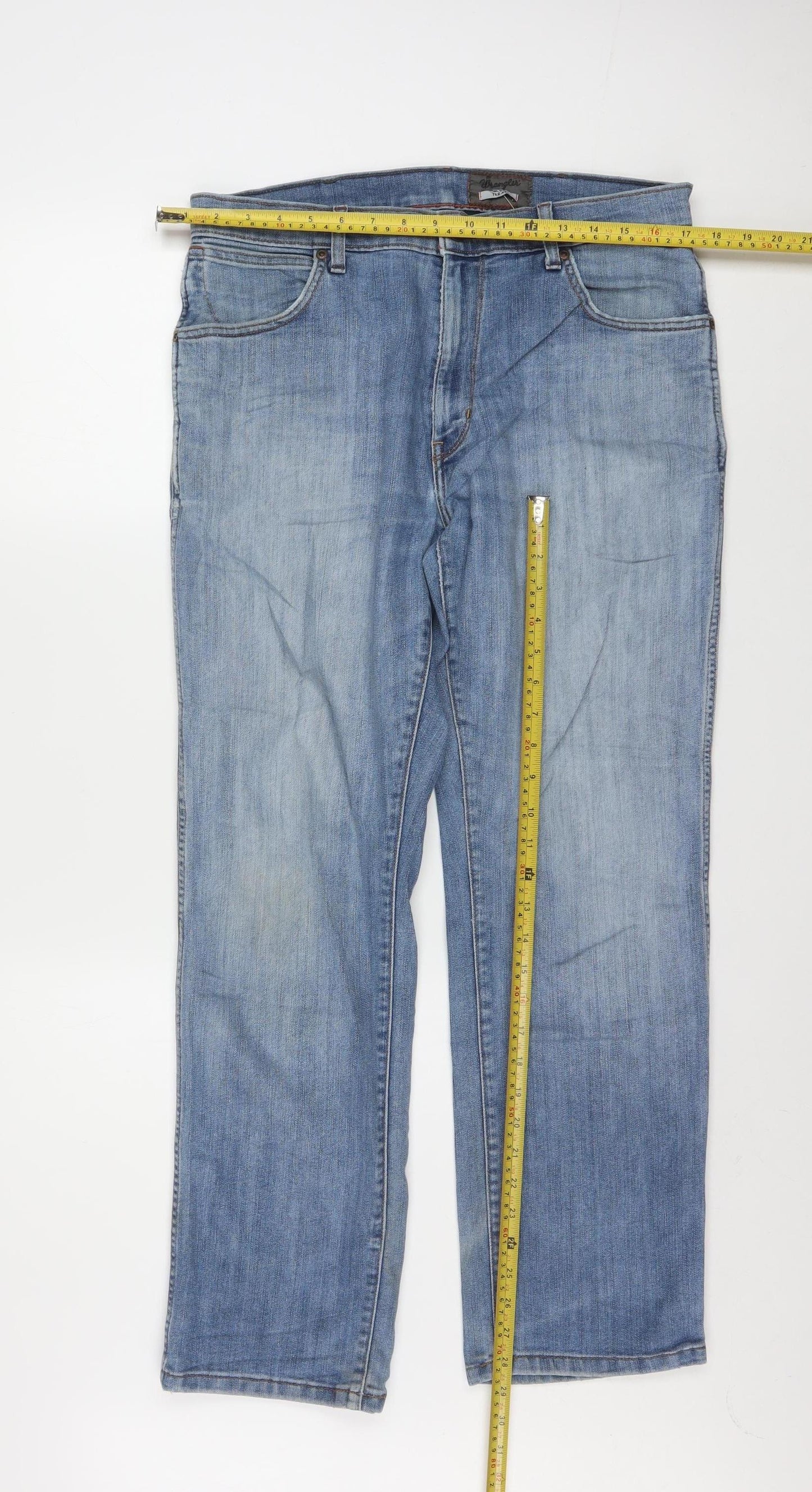 Wrangler Men's Blue Texas Stretch Straight Regular Jeans W34 L30