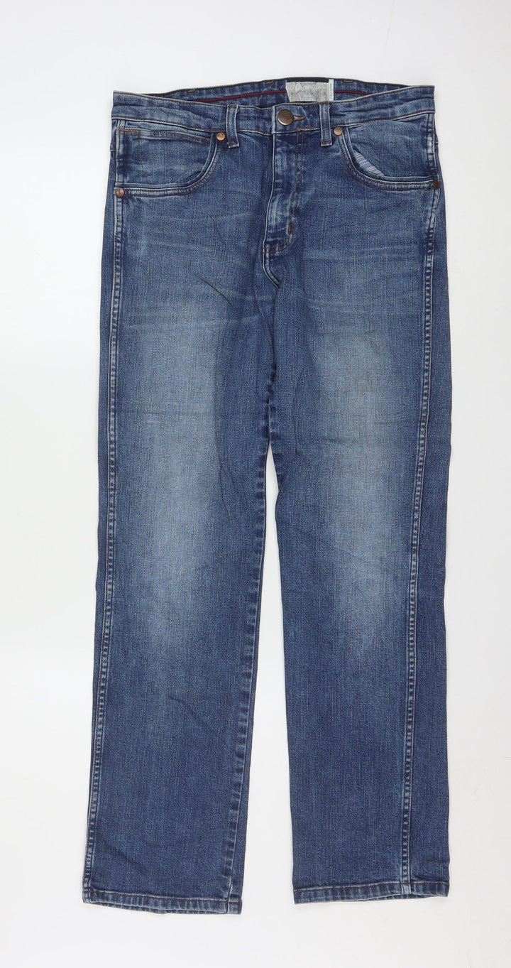 Wrangler Men's Blue Straight Leg Arizona Stretch Denim Jeans W32 L30