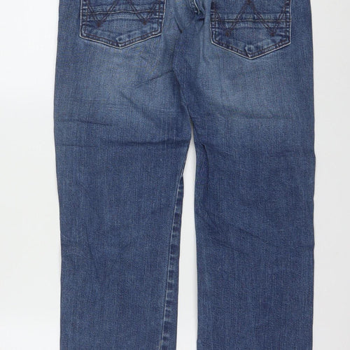 Wrangler Men's Blue Straight Leg Arizona Stretch Denim Jeans W32 L30