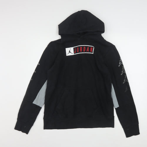 Jordan Boys Black Hoodie XL 13-15 Years Pullover Fleece Jumpman Logo