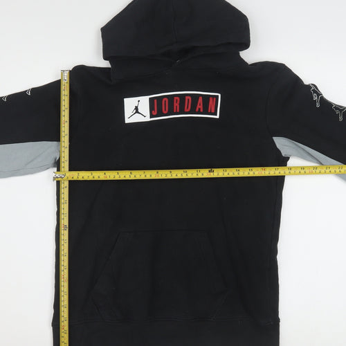 Jordan Boys Black Hoodie XL 13-15 Years Pullover Fleece Jumpman Logo